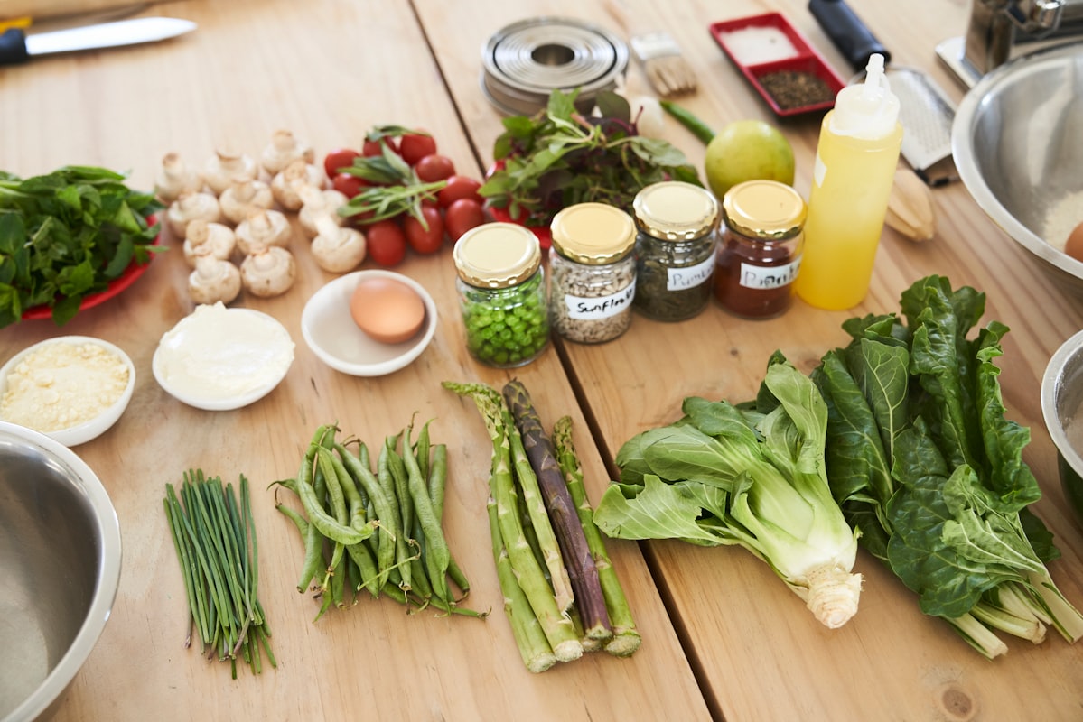 Balanced nutrition plate with vegetables
